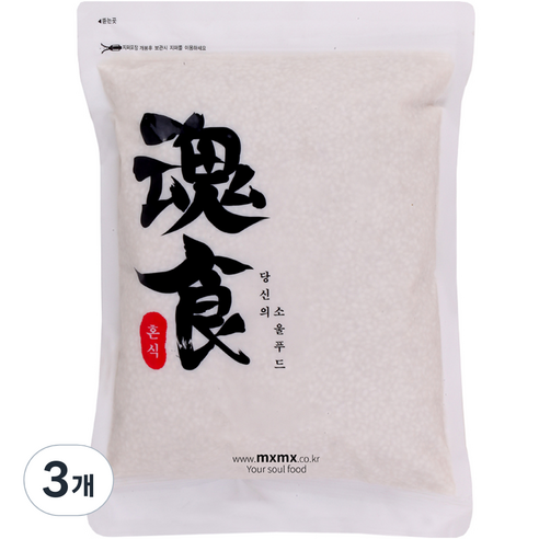 혼식 국산 찰보리쌀, 3kg, 3개