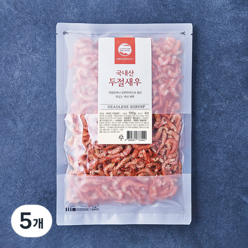 조혜정의멸치연구소 국내산 두절건새우 (냉동), 100g, 5개
