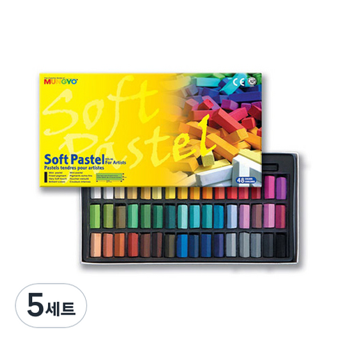 문교 소프트 파스텔 사각 MPS-48, 48색, 5세트