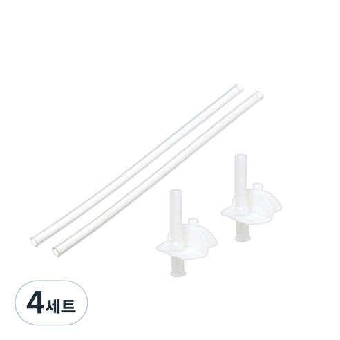 릿첼 젖병 스탭업 교체용 빨대세트, 투명색, 4세트