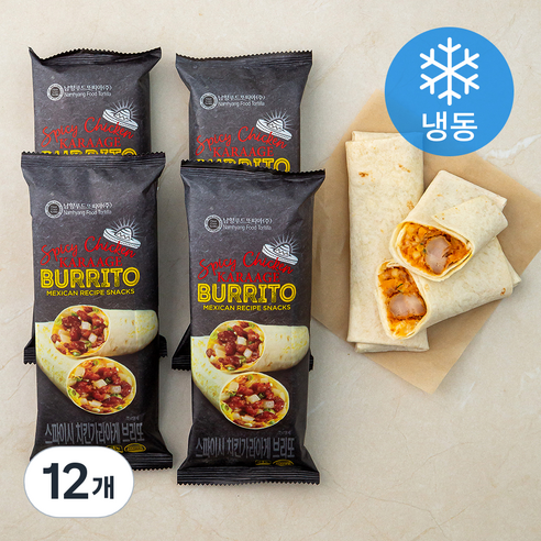 남향또띠아 스파이시 치킨가라아게 브리또 (냉동), 125g, 4개입, 3개