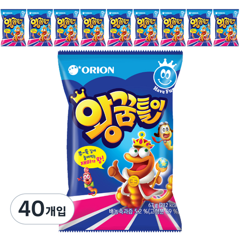 오리온 왕꿈틀이, 67g, 40개입