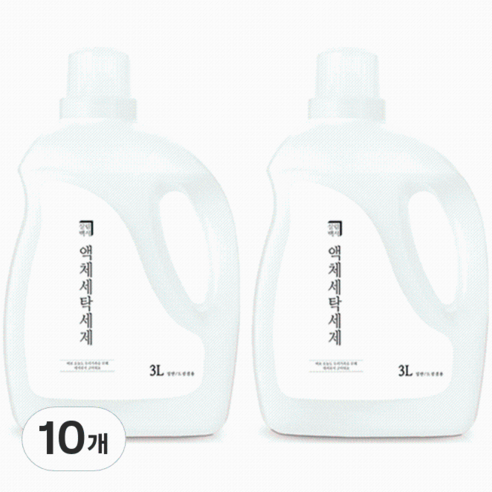 살림백서 세탁 액상 세제 본품, 3L, 10개