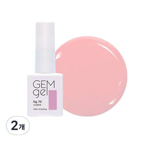 아이빛 네일아트 젬젤 컬러 젤네일 10ml, 75 스킨피치, 2개