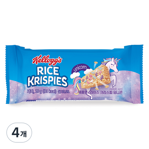 켈로그 라이스 크리스피 유니콘, 20g, 4개