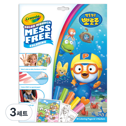 크레욜라 메스프리 뽀로로와 친구들 컬러마카 5종 세트, 5색, 3세트
