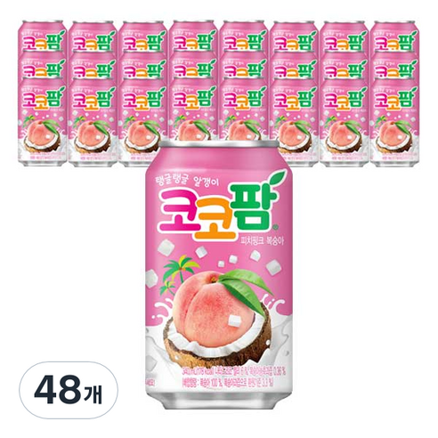 해태음료 코코팜 피치핑크 복숭아, 240ml, 12개