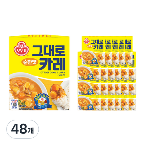 오뚜기 그대로카레 순한맛, 200g, 48개