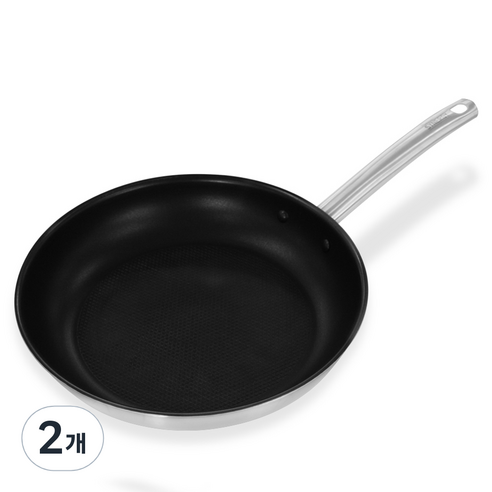 킴스쿡 인덕션 시너지 스텐레스 후라이팬, 28cm, 2개
