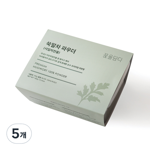 꽃을담다 쑥말차 파우더, 180g, 1개입, 5개
