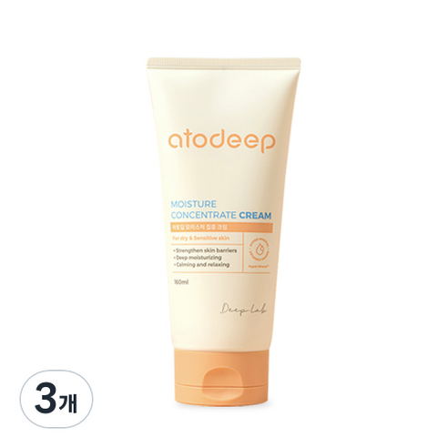 아토딥 모이스처 집중 크림, 160ml, 3개