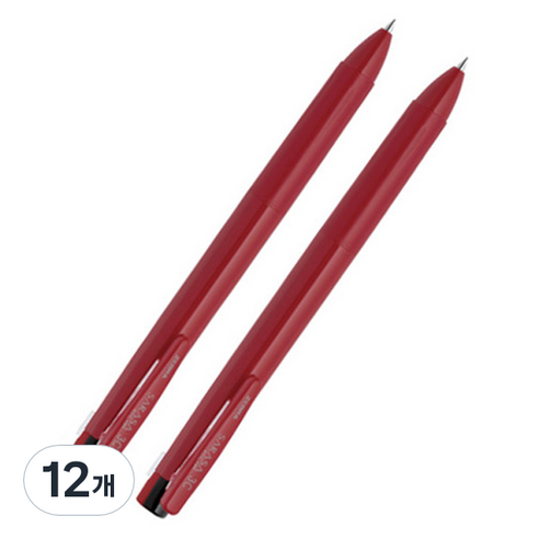 사라사 클립 3색 펜 0.4mm, 레드, 12개