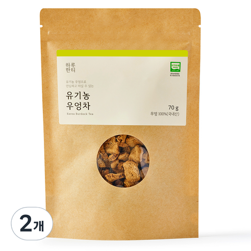 하루한티 유기농 우엉차 원물, 70g, 2개, 1개입