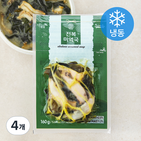 신지어부가 전복 미역국 (냉동), 160g, 4개