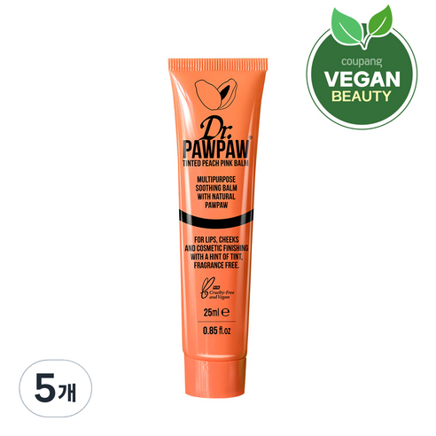 닥터포포 틴티드 피치핑크 립밤 25ml, 5개