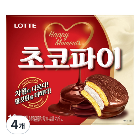 롯데 초코파이, 420g, 4개