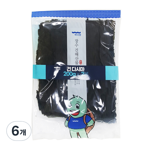 바다원 건 다시마, 200g, 6개