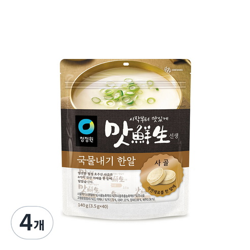 청정원 맛선생 사골 국물내기 한알 40p, 140g, 4개