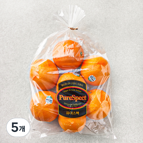퓨어스펙 발렌시아 오렌지, 1.3kg, 5개