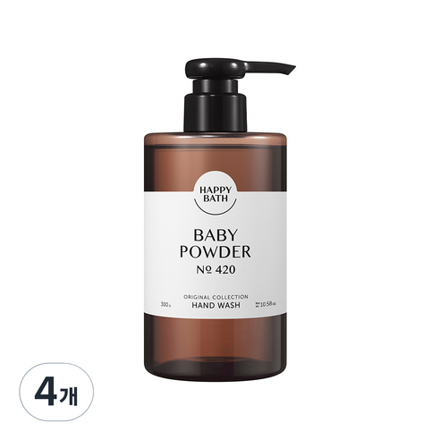 해피바스 오리지널 컬렉션 베이비파우더 핸드워시, 4개, 300ml