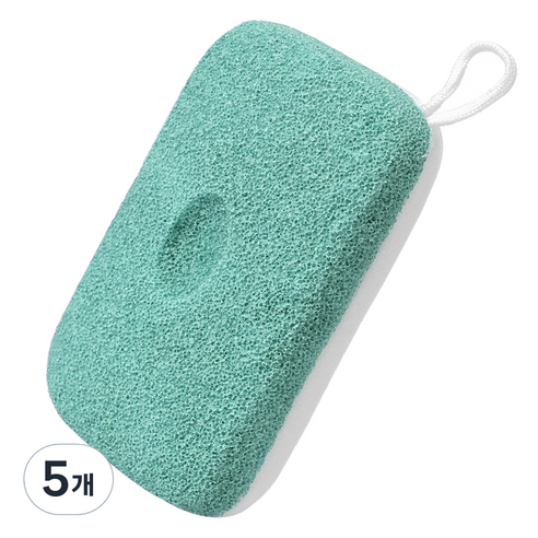 퓨어레인 바디스크럽 크림 샤워볼, 그린, 5개, 1개입