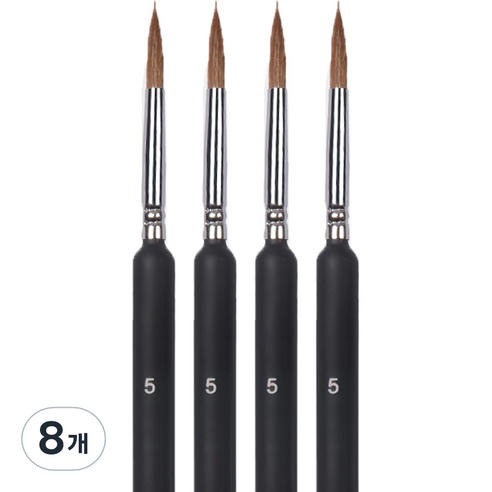 극세 브러스 붓 18, 5호, 8개