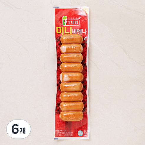 롯데햄 미니 비엔나, 140g, 6개
