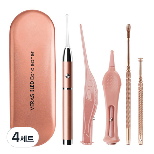 베라스 LED 이어 클리너 5종 세트 로즈핑크 VE-R5, 4세트