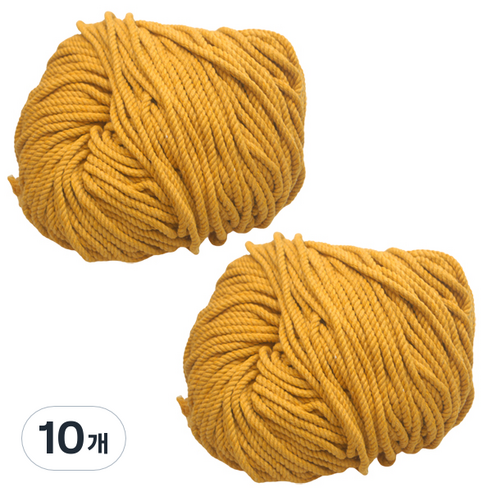 태광 마크라메 실 60합 4mm, 05 머스터드, 10개
