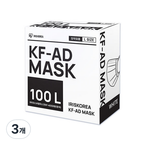 아이리스 비말 마스크 대형 KF-AD, 100개입, 3개