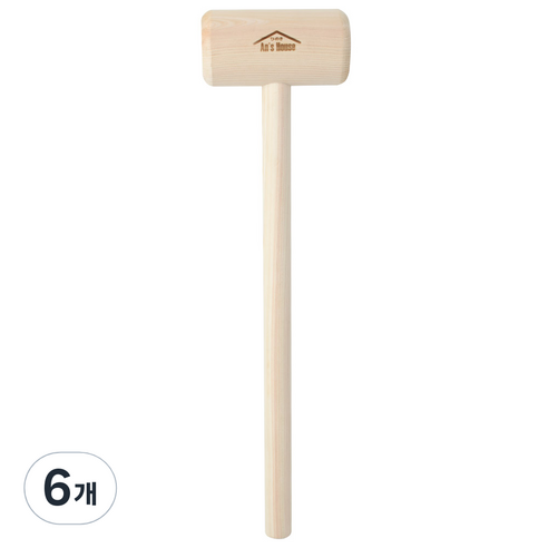 안스하우스 편백나무 히노끼 안마망치 원형, 6개