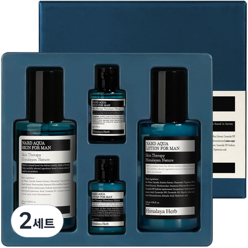 나드 아쿠아 스킨 200ml + 30ml + 로션 200ml + 30ml 포맨 세트, 2세트