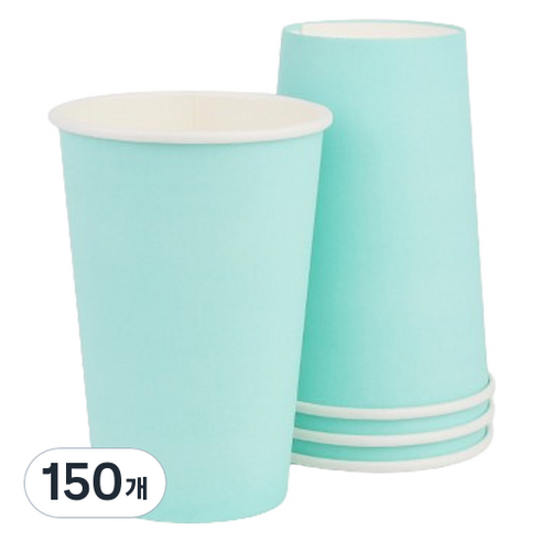 투고팩 종이컵 390ml 민트, 150개