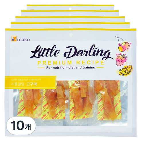 마코펫 리틀달링 강아지 건조간식, 고구마, 300g, 10개