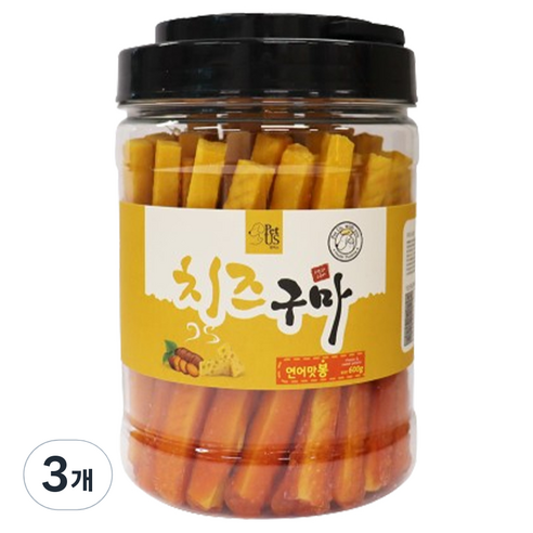 펫어스 강아지 치즈구마 봉, 연어, 600g, 3개