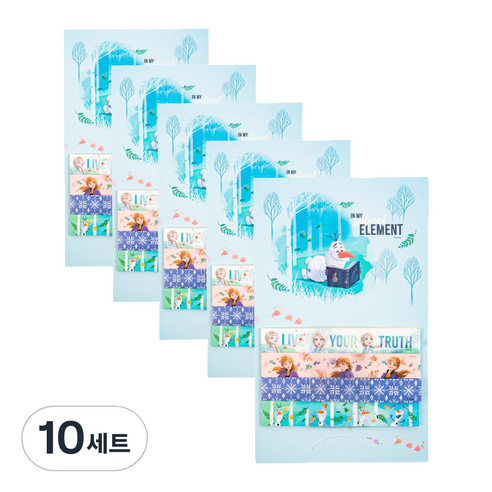 겨울왕국 2 마스킹 테이프 L 4p 세트 15 x 100 mm, 혼합색상, 10세트