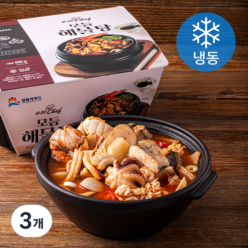 영동씨푸드 430chef 모듬해물탕 (냉동), 880g, 3개