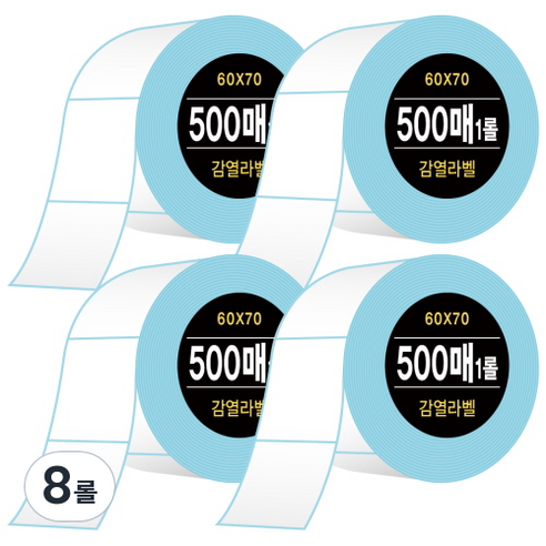 다다 감열라벨 500매 60*70mm, 8롤