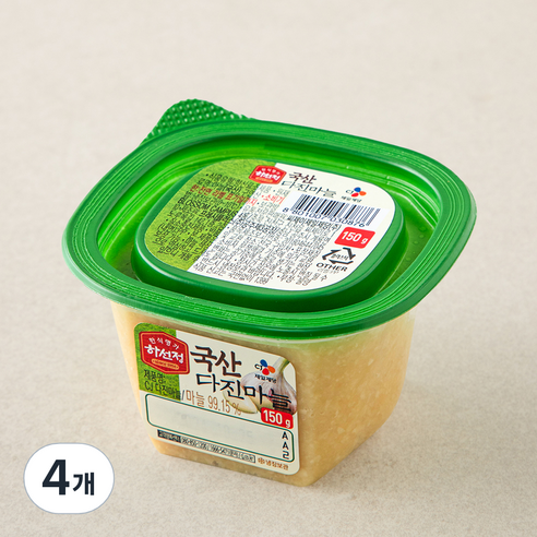 하선정 국내산 다진마늘, 150g, 4개