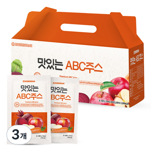 참앤들황토농원 맛있는 ABC주스, 2.1L, 3박스