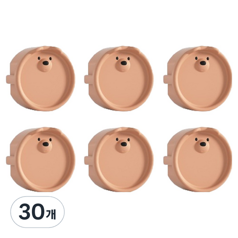콘센트 안전커버 곰돌이, 핑크, 30개
