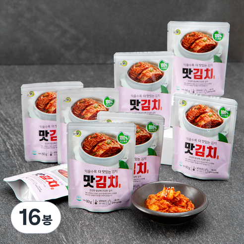 일미식품 맛김치, 80g, 16봉