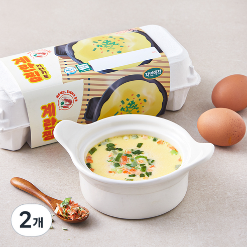 자연애찬 무항생제 인증 계란찜 간편키트 10구, 556g, 2개