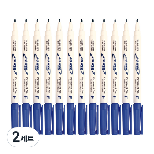 자바펜 파워 유성펜, 파랑, 24개