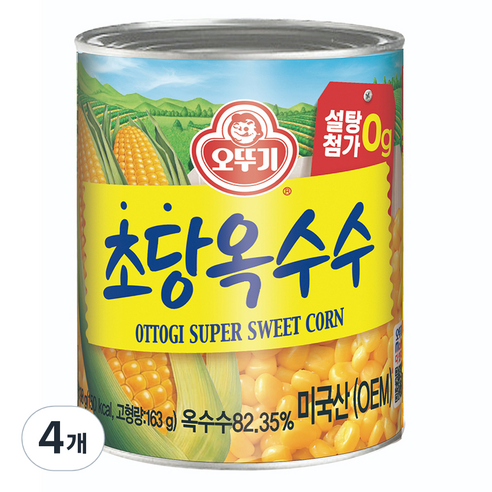 오뚜기 초당옥수수, 198g, 4개