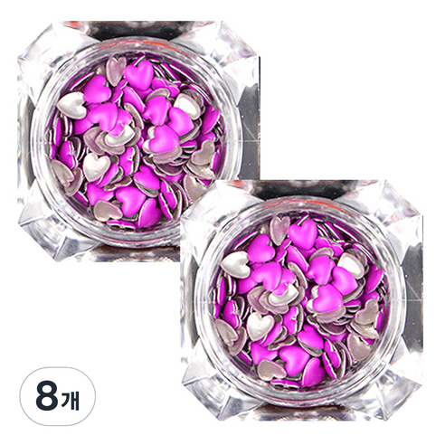 이엘피코리아 러블리스터드 네일 글리터 4mm, 퍼플, 8개