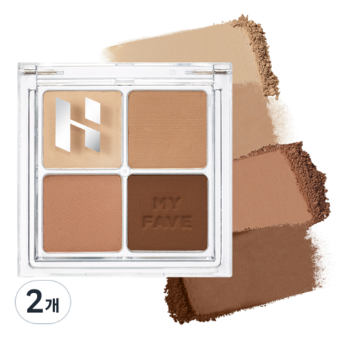 홀리카홀리카 마이 페이브 아이섀도우 팔레트 6.5g, 2개, 01 헤이즐