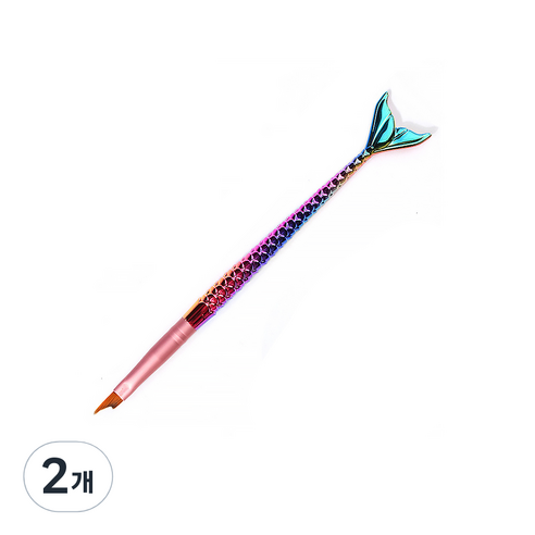 DM 알럽뷰 네일아트 인어브러쉬, 02블루인어, 2개