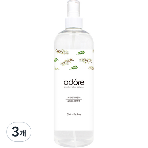 오도르 섬유향수 본품, 아카시아모링가, 3개, 500ml