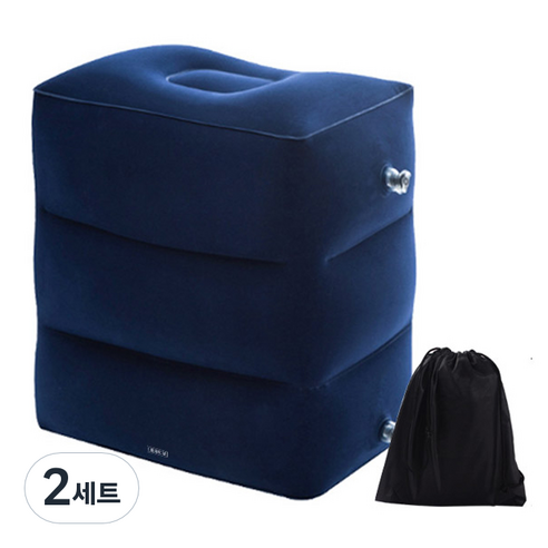 어반카 심플 다용도 에어 발쿠션 일반형 + 파우치 세트, 네이비, 2세트